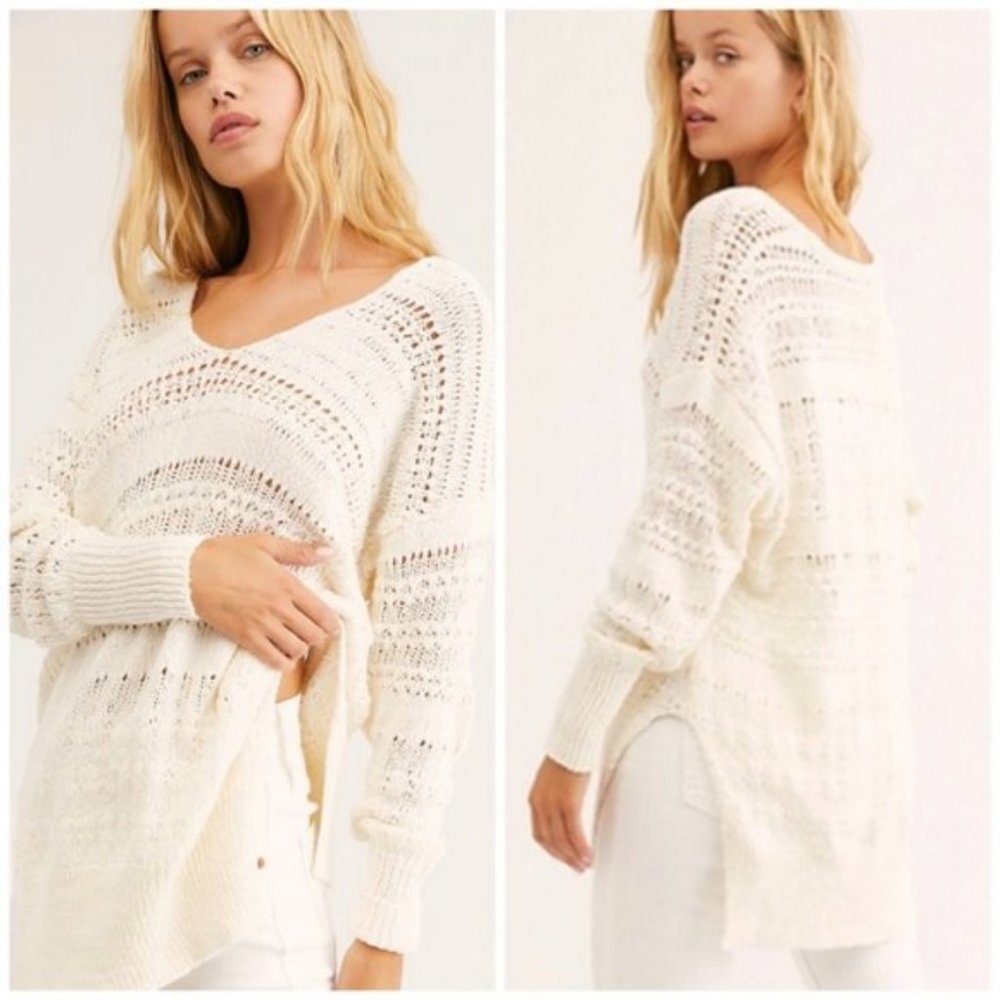 NWT Free People Hot Tropics Knit Pullover Large